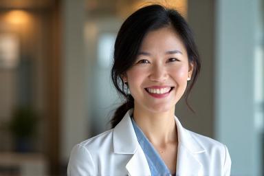 Portrait of Dr. Sarah Chen, Co-founder of Vitalife Canopy and a leading expert in integrative health.