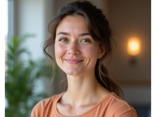 Portrait of Chloe Adams, a thoughtful and calm mindfulness coach