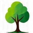 Icon of a tree and air wave, representing air quality monitoring.