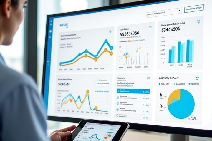 A detailed view of Vitalife Canopy's customizable health dashboard, showing graphs for daily steps, calories burned, sleep quality, and heart rate zones, all color-coded for clarity.