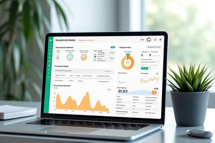 A sleek, modern digital dashboard displaying health metrics like heart rate, sleep quality, activity levels, and personalized nutrition recommendations, all integrated from various smart devices.
