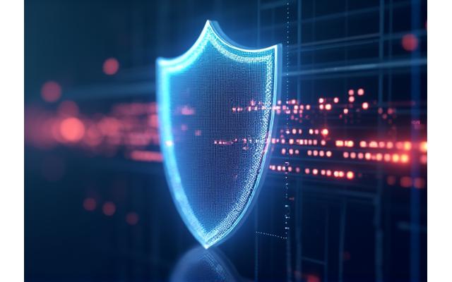 Abstract depiction of a digital shield protecting health data, symbolizing robust data security and user privacy.